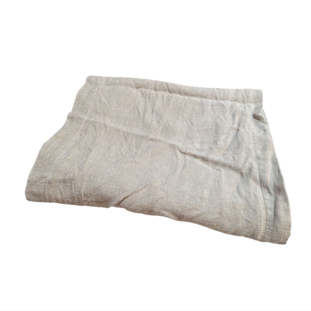 Pottery Barn Hemp Table Runner 16x108 Neutral Green Taupe Preppy Classic